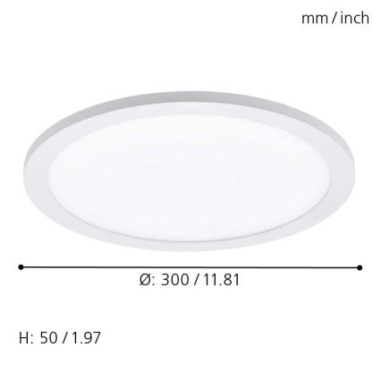 Eglo - LED RGBW Stropna svjetiljka SARSINA-C LED/16W/230V + daljinski upravljač