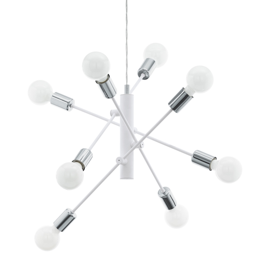 Eglo - Luster na sajli 8xE27/60W/230V bijela