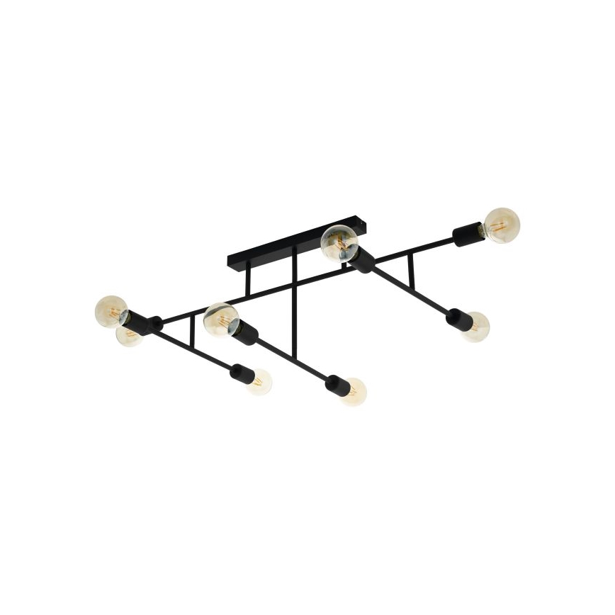 Eglo - Nadgradni luster 8xE27/40W/230V crna