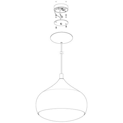 Eglo 98047 - LED RGBW luster s mogućnošću prigušivanja na sajli COMBA-C LED/18W/230V