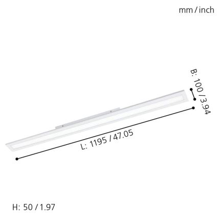 Eglo - LED RGBW Prigušivi panel SALOBRENA-C LED/34W/230V + daljinski upravljač