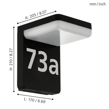 Eglo - LED kućni broj LED/11W/230V IP44
