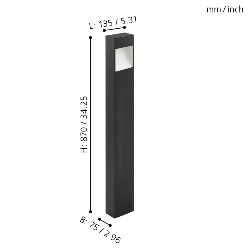 Eglo - LED Vanjska lampa LED/10W/230V IP4visina 870