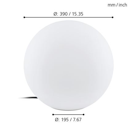 Eglo - Vanjska podna lampa 1xE27/40W/230V IP65 ø390