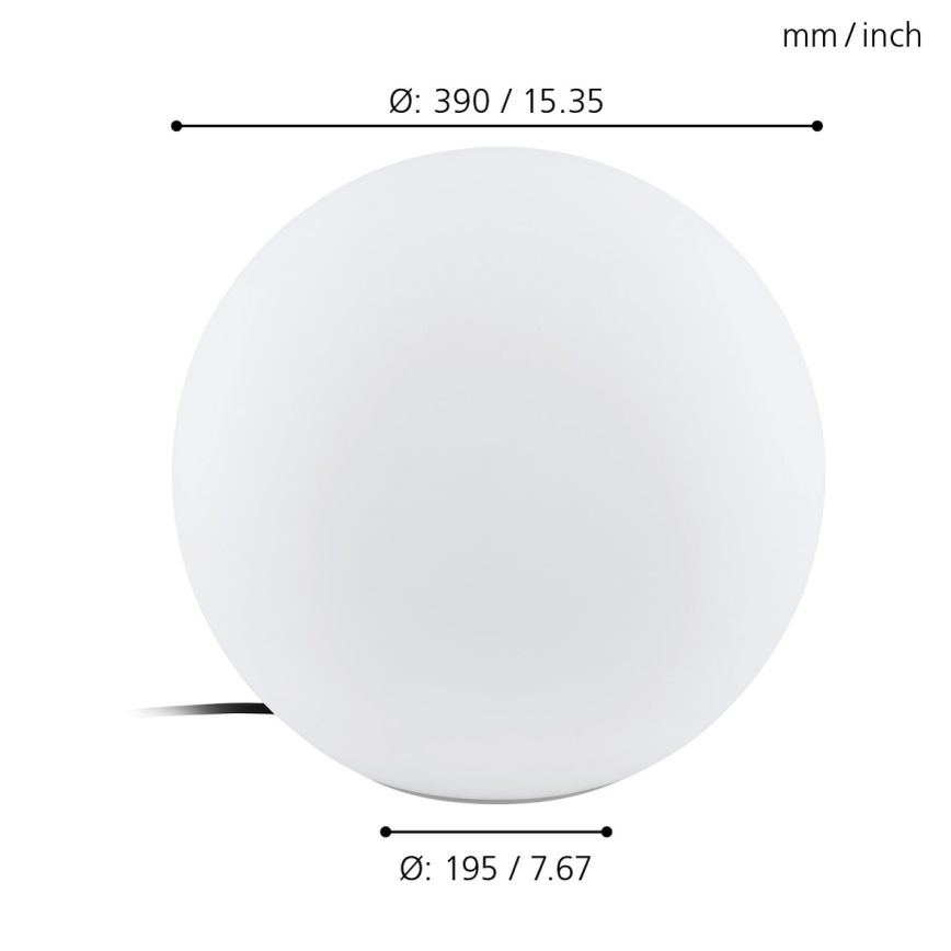 Eglo - Vanjska podna lampa 1xE27/40W/230V IP65 ø390