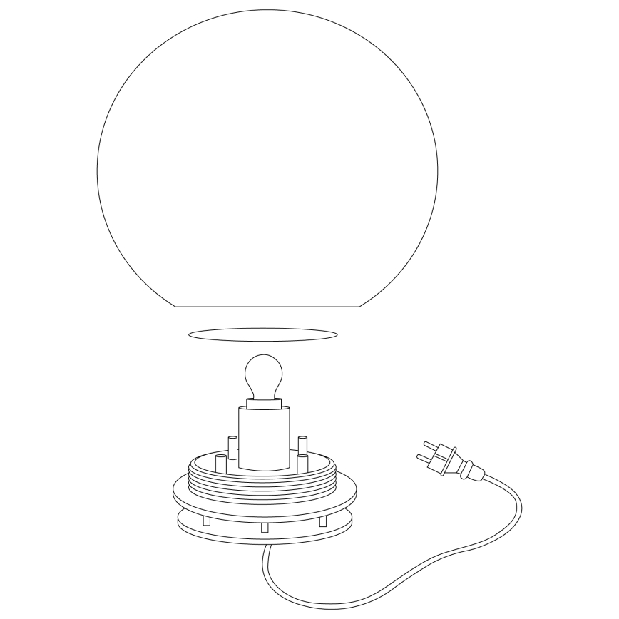Eglo - Vanjska podna lampa 1xE27/40W/230V IP65 ø600