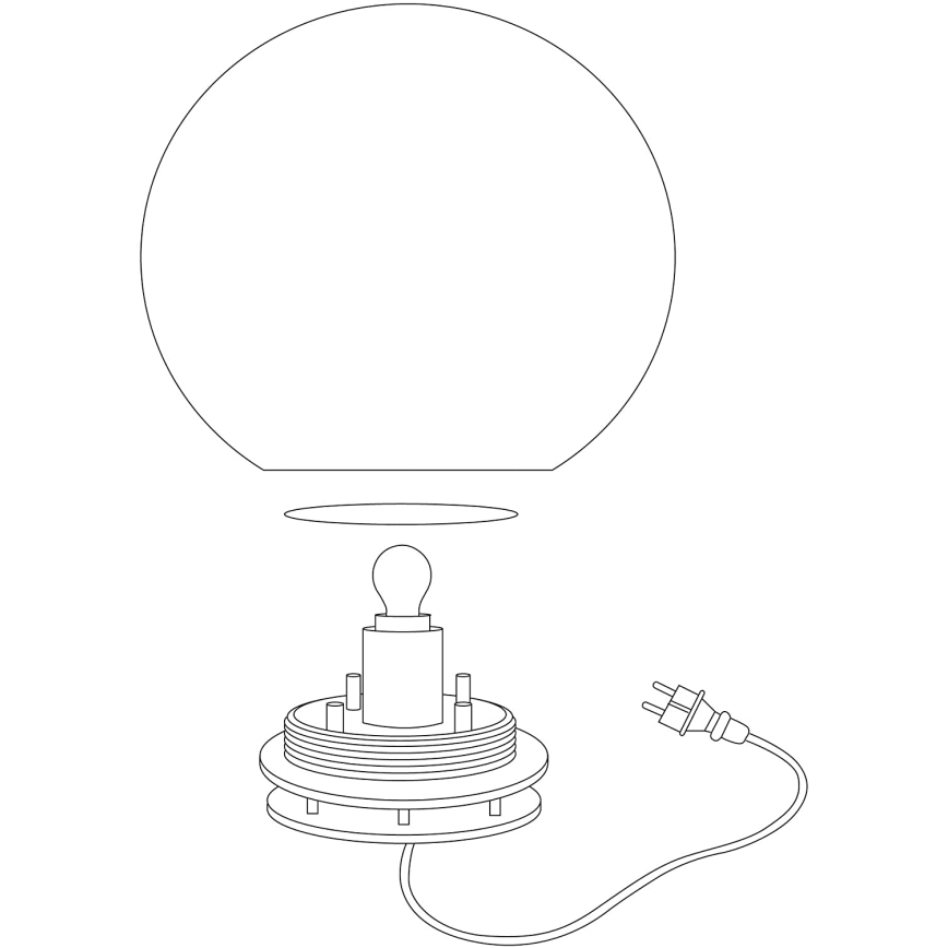 Eglo 98105 - LED RGBW Vanjska lampa MONTEROLO-C 1xLED/9W/230V IP65 ø300