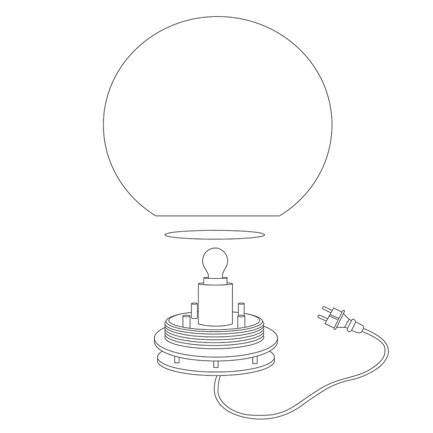 Eglo 98108 - LED RGBW vanjska svjetiljka MONTEROLO-C 1xLED/9W/230V IP65 Ø 600 mm