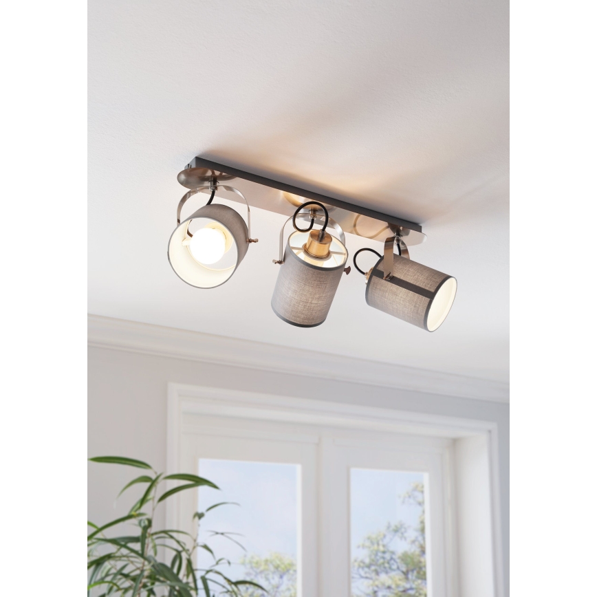 Eglo 98141 - Stropna reflektorska svjetiljka VILLABATE 3xE27/10W/230V