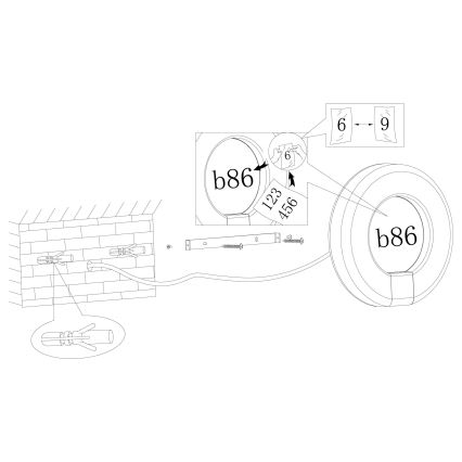 Eglo - LED kućni broj LED/15W/230V IP44