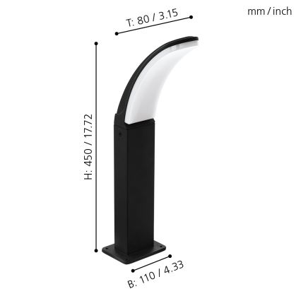 Eglo - LED Vanjska lampa LED/11W/230V IP4visina 450