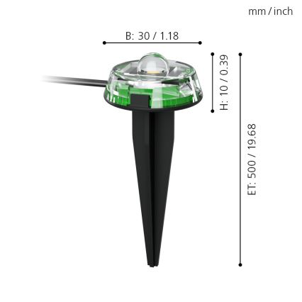 Eglo - LED Vanjski dekorativni lanac 9xLED 10m IP65 topla bijela