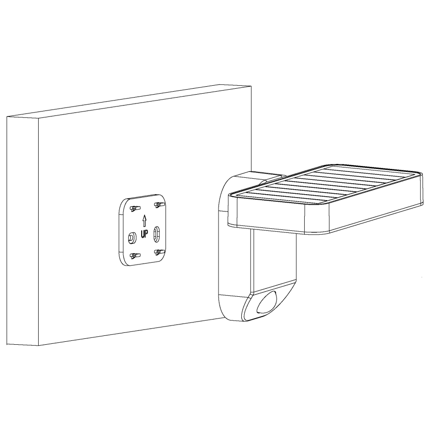 Eglo - LED Solarna zidna svjetiljka sa senzorom LED/4,5W/3,7V 2200 mAh IP44