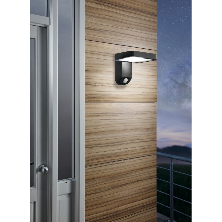 Eglo - LED Solarno zidno svjetlo s senzorom LED/4,5W/3,7V 2200 mAh IP44