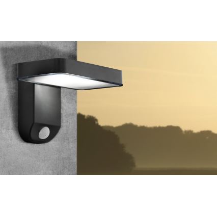 Eglo - LED solarno zidno svjetlo sa senzorom LED/4,5W/3,7V 2200 mAh IP44