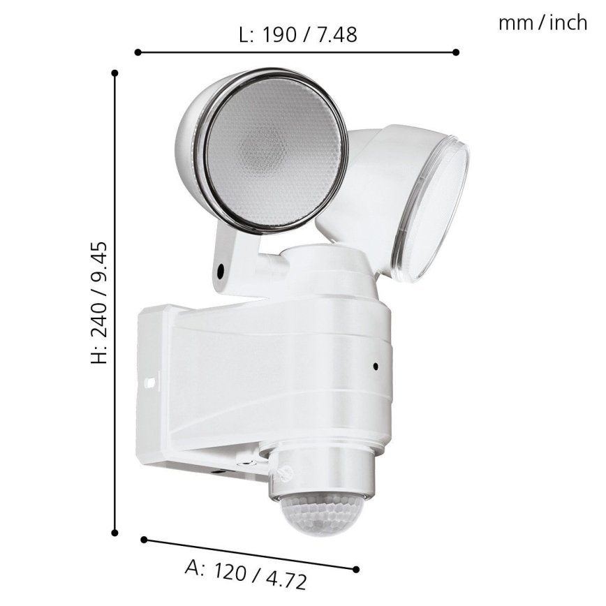 Eglo - LED Vanjska svjetiljka sa senzorom 2xLED/4W/4xLR14 IP44