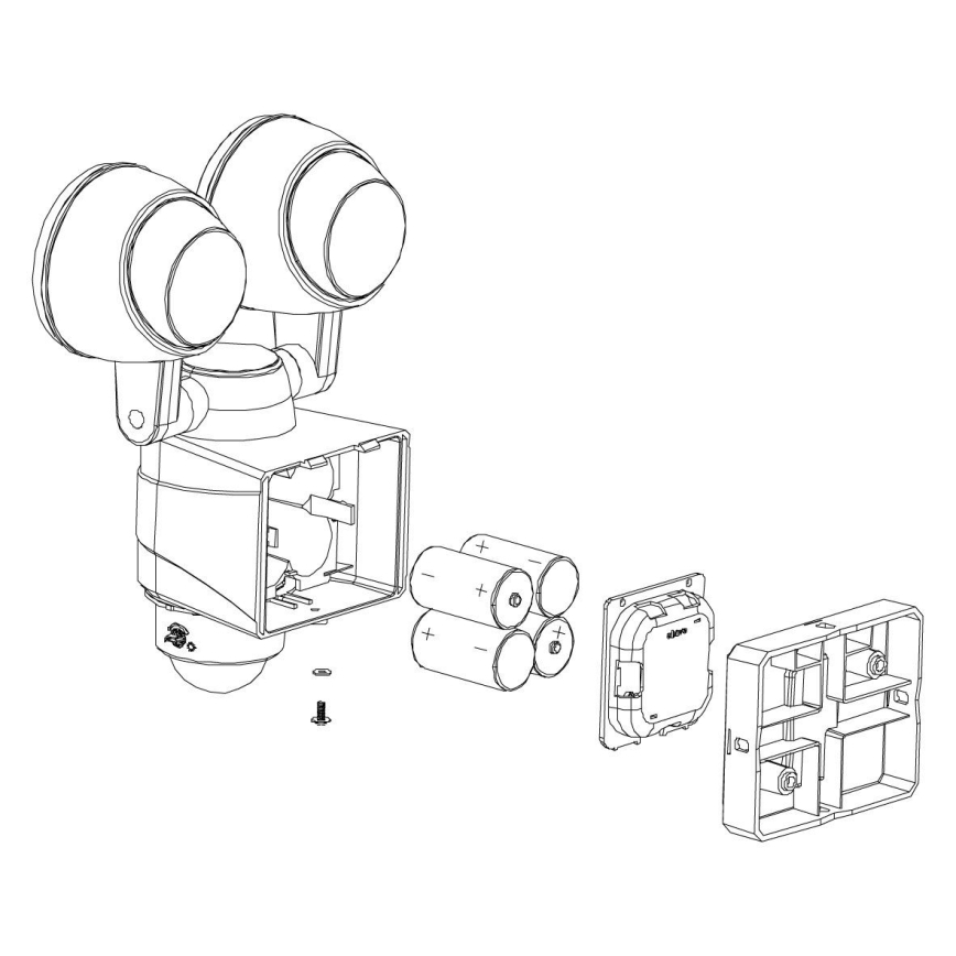 Eglo - LED Vanjska svjetiljka sa senzorom 2xLED/4W/4xLR1 IP44