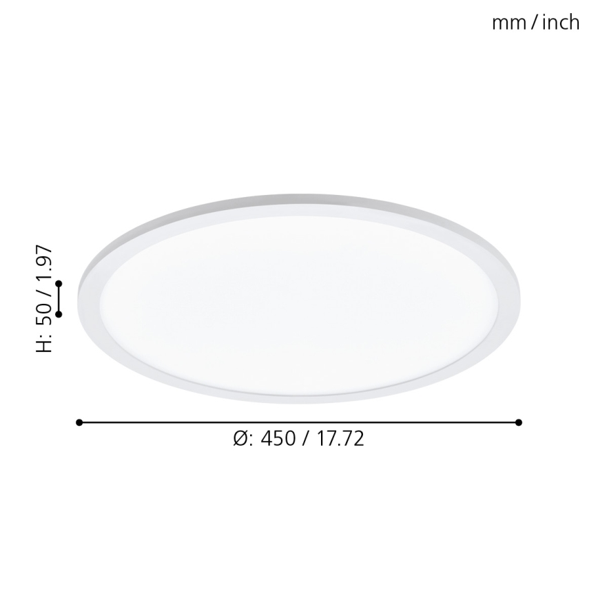 Eglo - LED Prigušiva stropna svjetiljka LED/19,5W/230V + DU