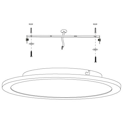 Eglo - LED Prigušiva stropna svjetiljka LED/19,5W/230V + DU