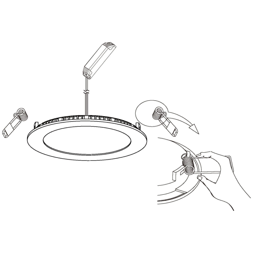 Eglo - LED Prigušiva ugradbena svjetiljka LED/5W/230V + DU