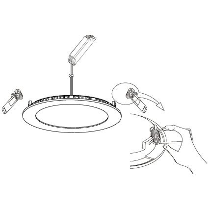 Eglo - LED ugradbena svjetiljka s mogućnošću prigušivanja LED/5W/230V + daljinski upravljač