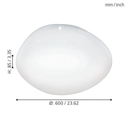 Eglo - LED Prigušiva stropna svjetiljka LED/36W/230V + DU