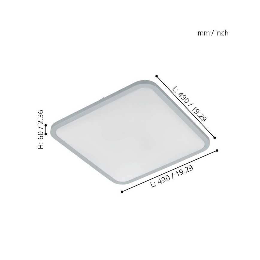 Eglo - LED stropna svjetiljka s prigušivanjem LED/30W/230V + daljinski upravljač