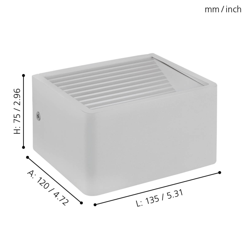 Eglo - LED Vanjska zidna svjetiljka LED/6W/230V IP55