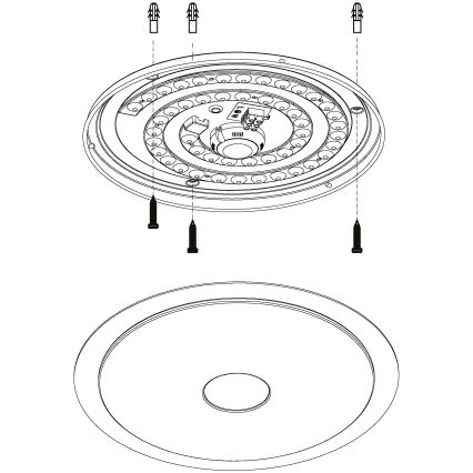 Eglo - LED Prigušiva stropna svjetiljka LED/24W/230V + DU