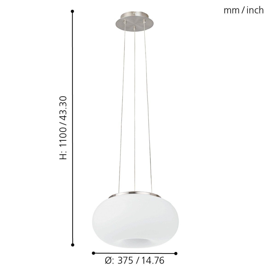 Eglo - LED RGB Prigušivi luster na sajli OPTICA-C LED/21W/230V pr. 37,5 cm