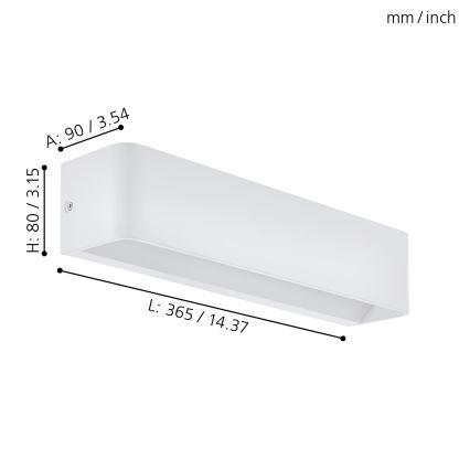 Eglo - LED Zidna svjetiljka LED/12W/230V