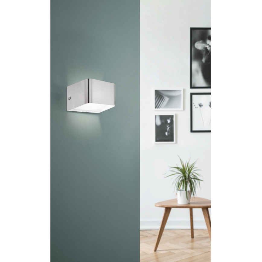 Eglo - LED Zidna svjetiljka LED/6W/230V 3000K mat krom