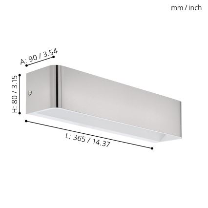 Eglo - LED Zidna svjetiljka LED/12W/230V