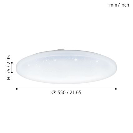Eglo - LED Stropna svjetiljka LED/49,5W/230V