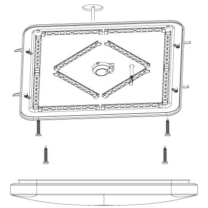 Eglo - LED Stropna svjetiljka LED/49,5W/230V