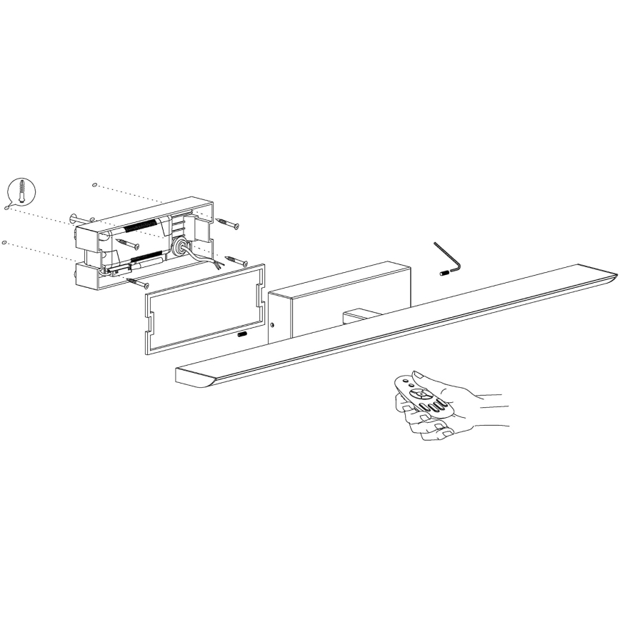 Eglo 98451 - LED RGB Prigušivo kupaonsko osvjetljenje TABIANO-C LED/15,6W/230V IP44 + daljinski upravljač