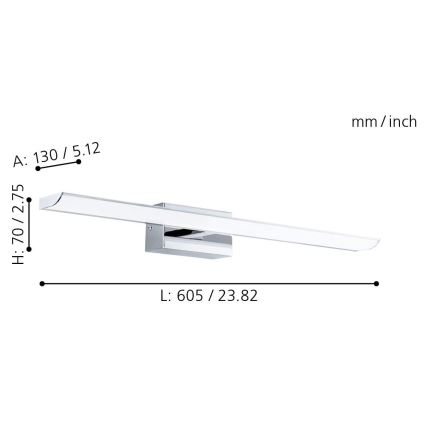 Eglo - LED RGB Dimmabilno kupaonsko svjetlo LED/15,6W/230V IP44 + daljinski upravljač