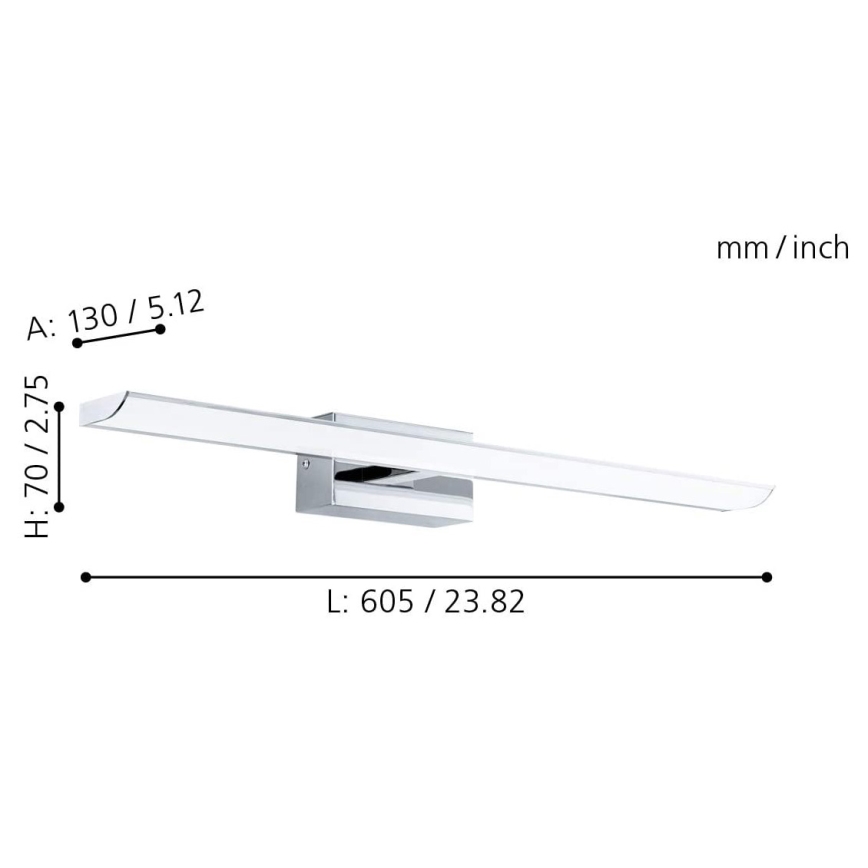Eglo - LED RGB Dimmabilno kupaonsko svjetlo LED/15,6W/230V IP44 + daljinski upravljač