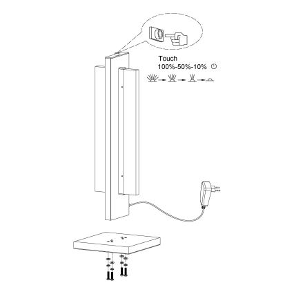 Eglo - LED prigušiva stolna svjetiljka LED/15W/230V