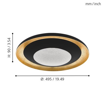 Eglo - LED Prigušiva stropna svjetiljka LED/24,5W/230V + DU