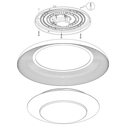 Eglo - LED Prigušiva stropna svjetiljka LED/24,5W/230V + DU