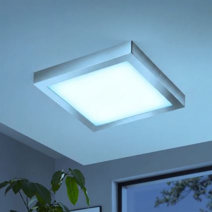 Eglo - LED RGBW prigušivo stropno svjetlo FUEVA-C LED/21W/230V Bluetooth IP44 30x30 cm