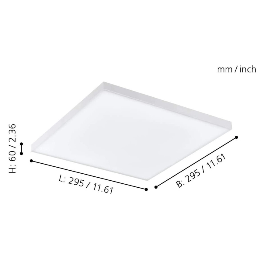 Eglo - LED RGB Prigušiva stropna svjetiljka TURCONA-C LED/15W/230V + daljinski upravljač
