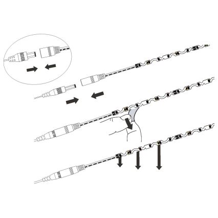 Eglo - LED traka LED/9,6W/230V/24V 2m