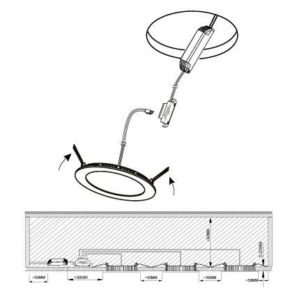 Eglo - SET 3x LED Ugradbena svjetiljka za kupaonicu FUEVA 1xLED/2,8W/230V IP44 sjajni krom