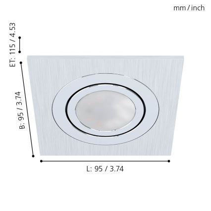 Eglo - LED Ugradbena svjetiljka 1xGU10/5W/230V