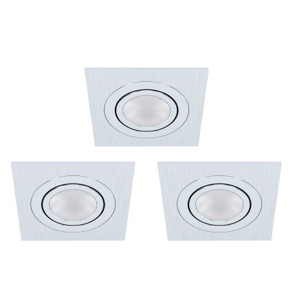 Eglo - SET 3xLED Ugradbena svjetiljka AREITIO 3xGU10/5W/230V