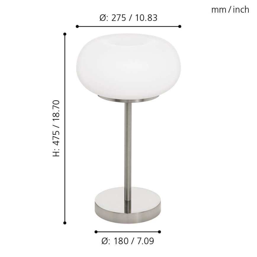 Eglo - LED RGB Prigušiva stolna lampa OPTICA-C LED/16W/230V pr. 27,5 cm