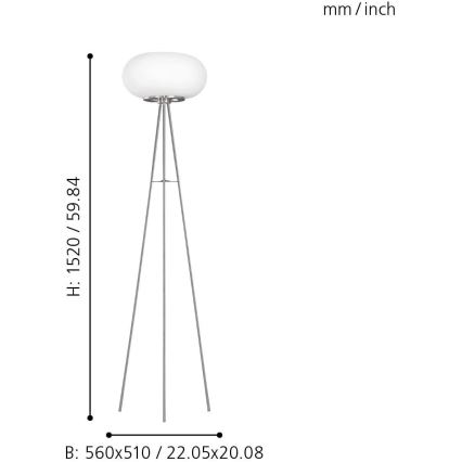 Eglo - LED RGB Prigušiva podna lampa OPTICA-C LED/17W/230V