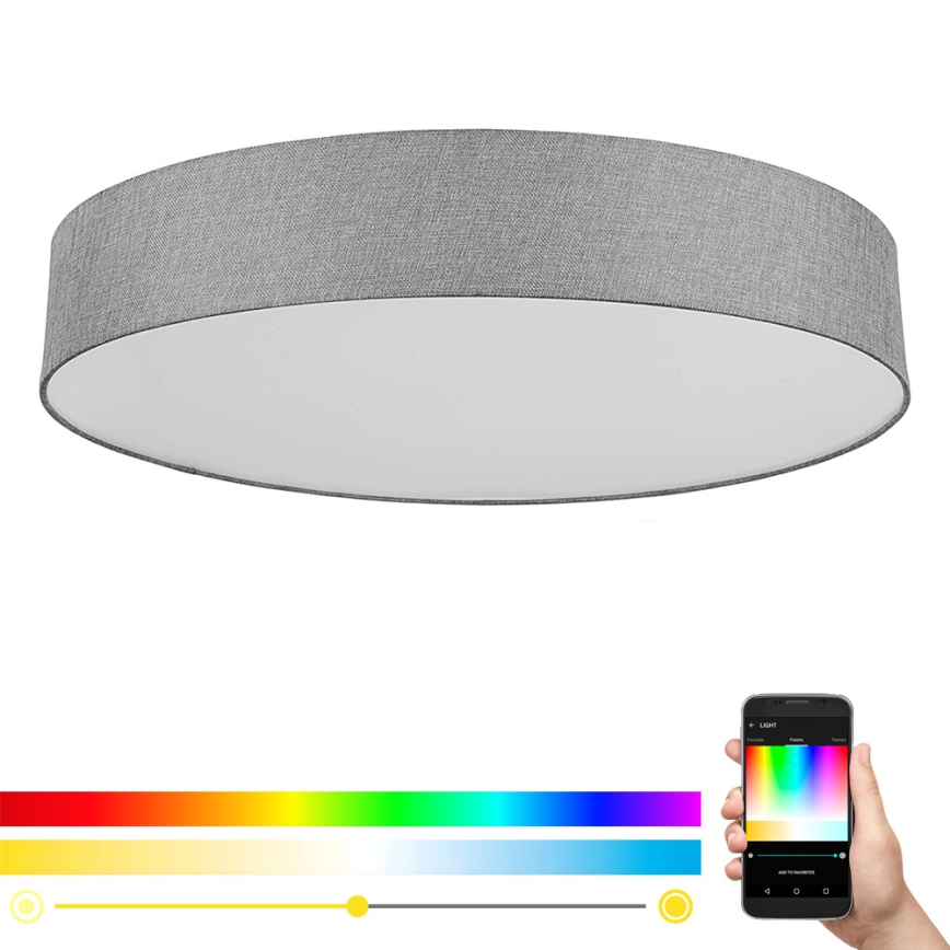 Eglo - LED RGB Prigušiva stropna svjetiljka ROMAO-C LED/42W/230V + DU